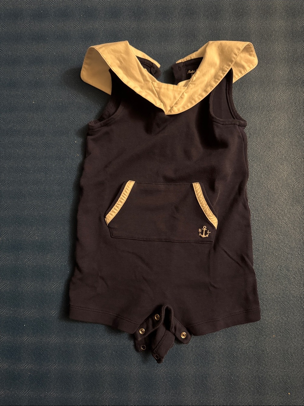 Ralph Lauren Cotton Interlock Sailor romper